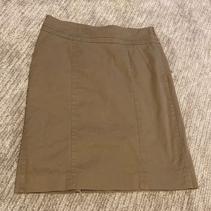 Ann Taylor loft classic khaki skirt size zero
